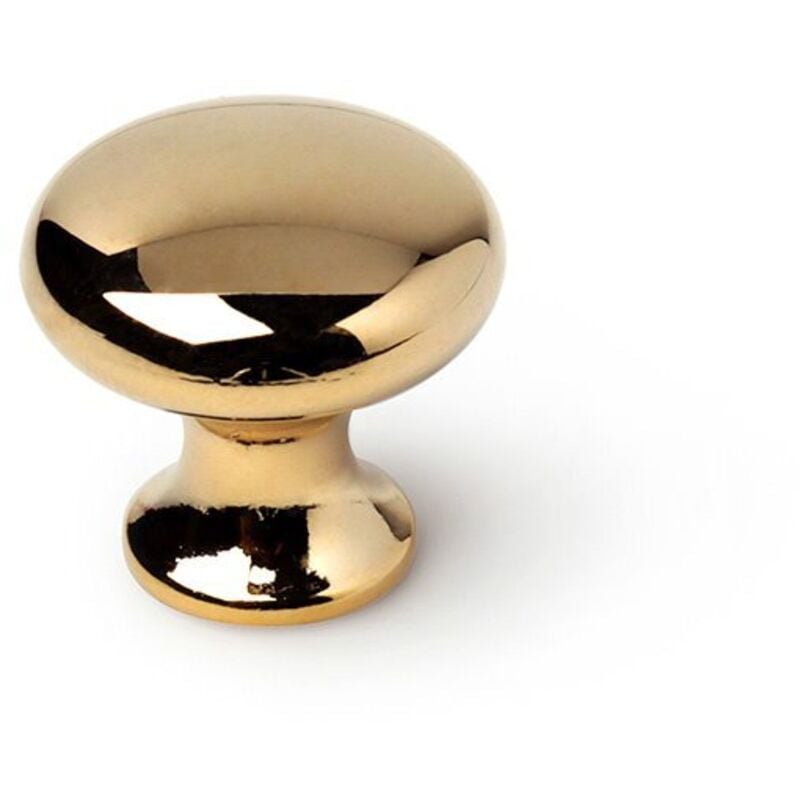 foto del prodotto blister con 4 pomoli per mobili tondi in zama finitura oro mod.760 25mm rei