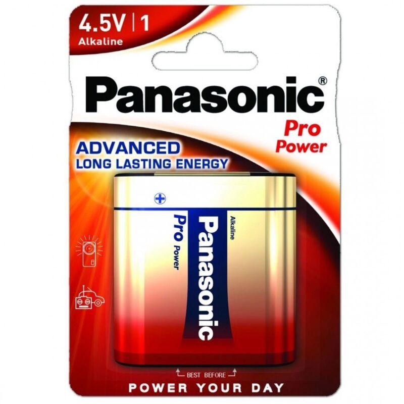 foto del prodotto blister da 1 pila alcalina 4,5v panasonic pro power 4,5v, 3lr12, mn1203