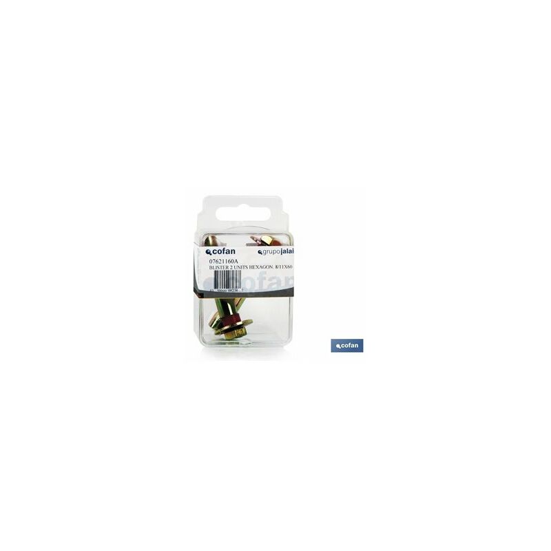 foto del prodotto blister da 1 unit di tappo metallico esagonale 8 10x80