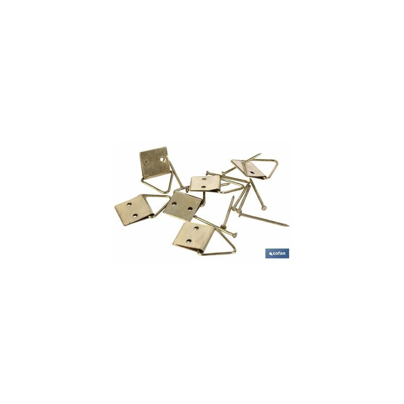 foto del prodotto blister da 10 unit di ganci per quadri 10 x 10 mm