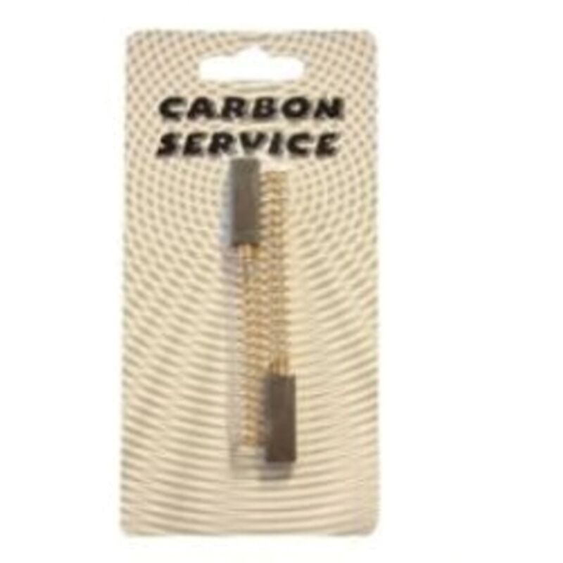 foto del prodotto blister da 2 carboncini spazzole motore 5 x 5 x 15/12 mm con molle per utensili