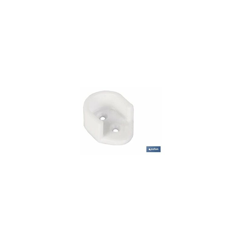 foto del prodotto blister da 2 pz supporto bianco per asta armadio