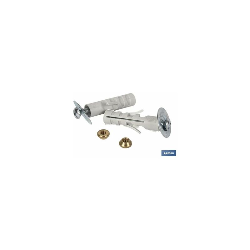 foto del prodotto blister da 2 unit tappo in nylon con vite 5x45