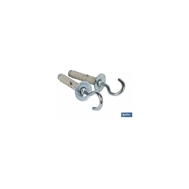 foto del prodotto blister da 2 unit tasselli in nylon con gancio 4x40