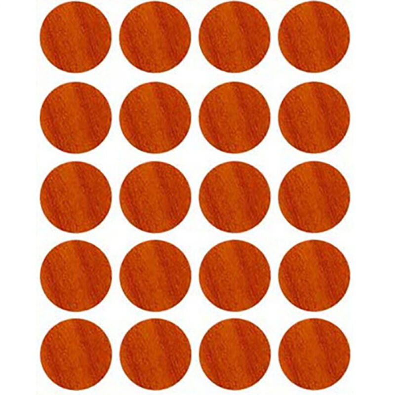 foto del prodotto blister da 20 tappi adesivi a vite. ciliegio 13mm 90916