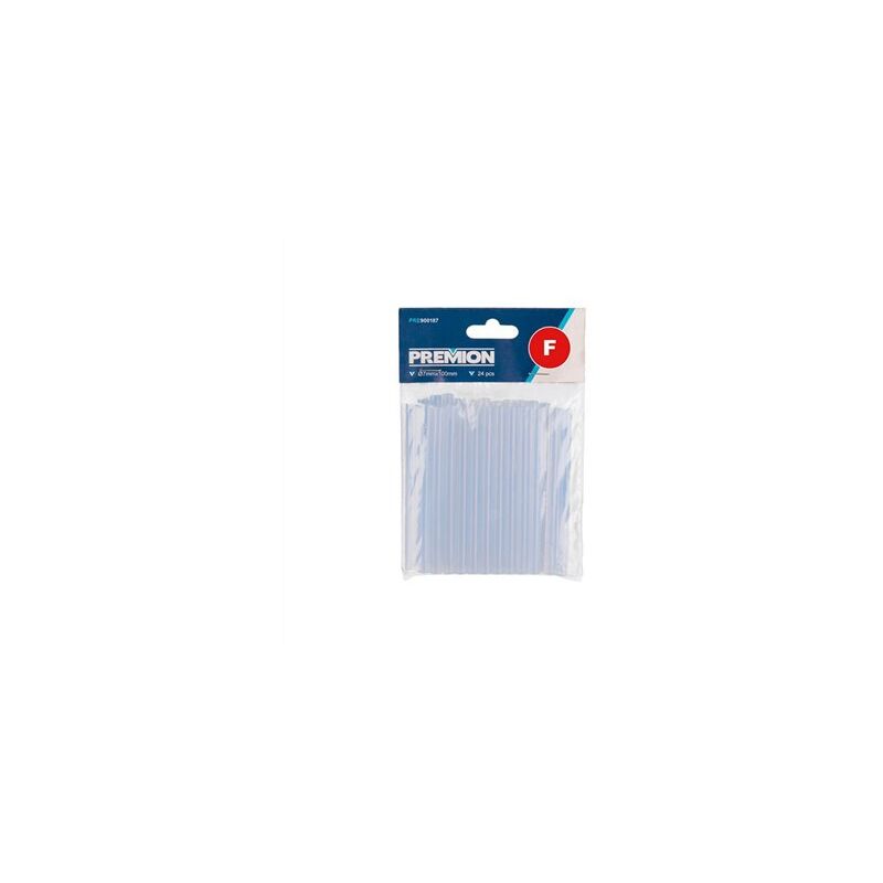 foto del prodotto blister da 24 stick di colla a caldo 10cm 7mm sthor premion