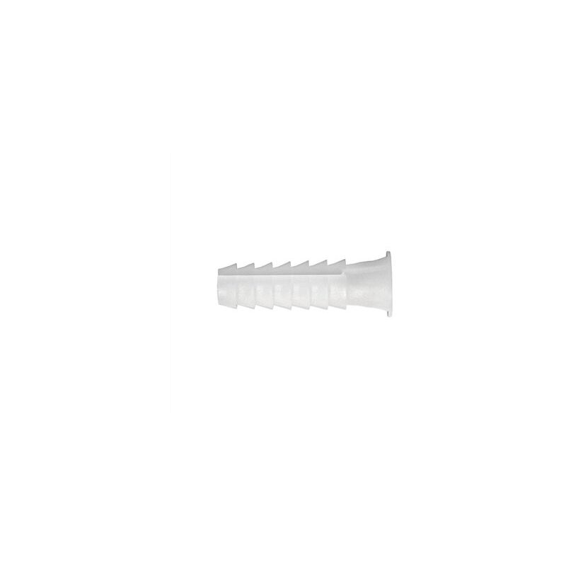 foto del prodotto blister da 25 tappi scanalati in plastica bianca da 5 mm