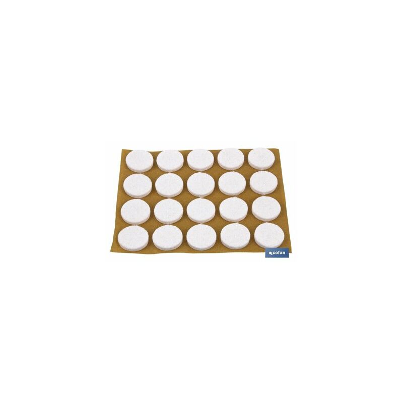 foto del prodotto blister da 2x6 unit in feltro marrone rotondo 27x3 mm