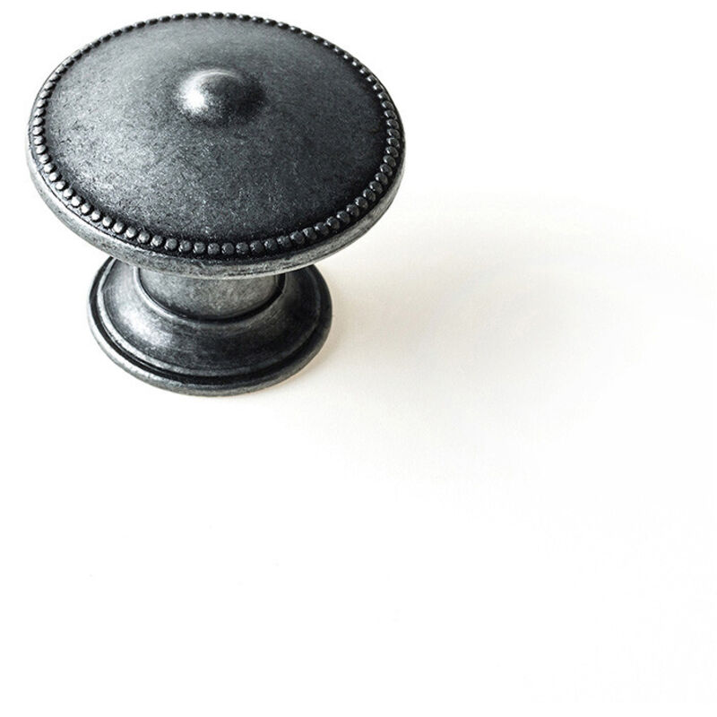 foto del prodotto blister da 4 pomelli per mobili tondi in zama finitura argento vecchio mod.3121 30mm rei