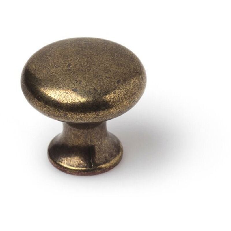 foto del prodotto blister da 4 pomoli per mobili tondi in zama finitura cuoio vecchio mod.760 25mm rei