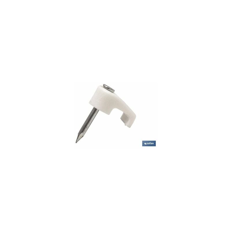 foto del prodotto blister da 9 unit graffette piatte in plastica 5,4x3,3 mm