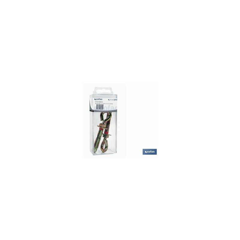 foto del prodotto blister di 2 unit di tassello ad anello in metallo 6 8x45