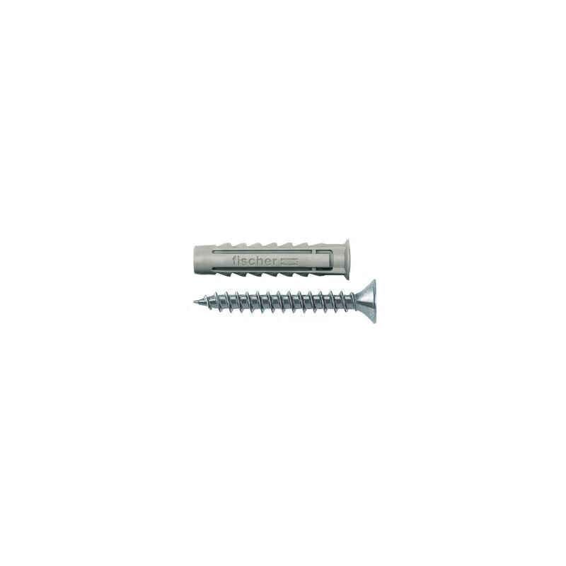 foto del prodotto blister fischer da 25 unit tappo in nylon sx plus vite 5x25mm