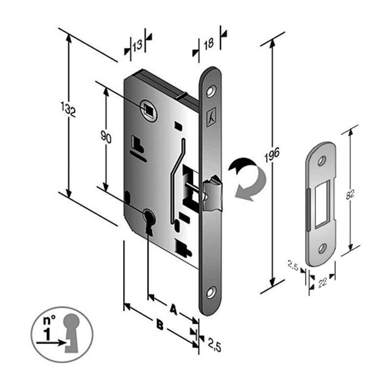 foto del prodotto blister patent b. soft 8 90 scrocco centr. bt e50 crom