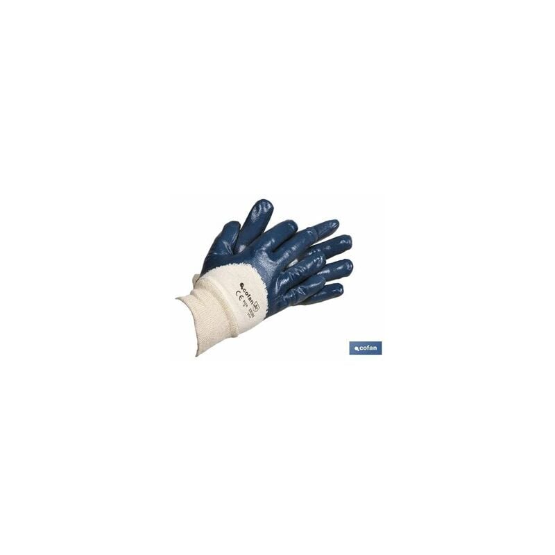 foto del prodotto blister per guanti in nitrile blu misura 9