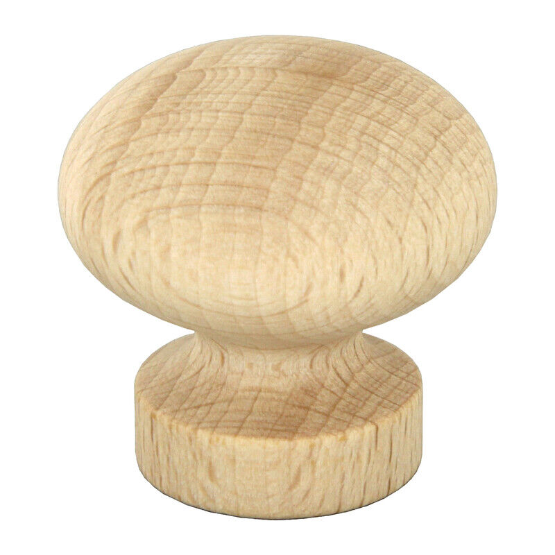 foto del prodotto blister pomolo legno grezzo 101 a d 38 mm. 2 pezzi