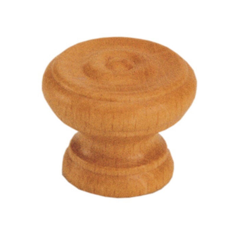 foto del prodotto blister pomolo legno noce 102a d 38 mm. 2 pezzi