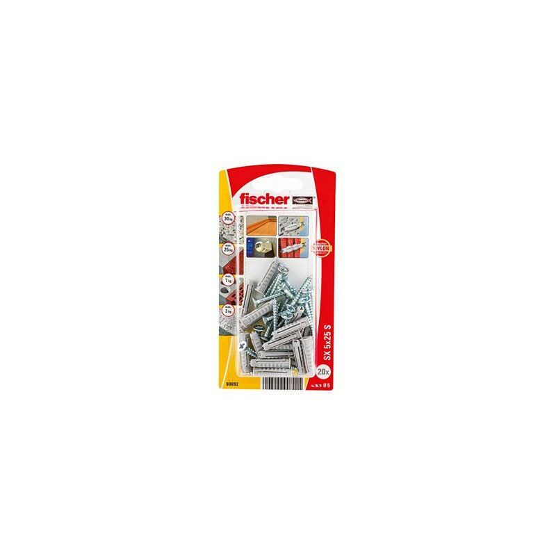 foto del prodotto blister spina vite sx 5x25mm sk nv 20 pz. 90892 fischer