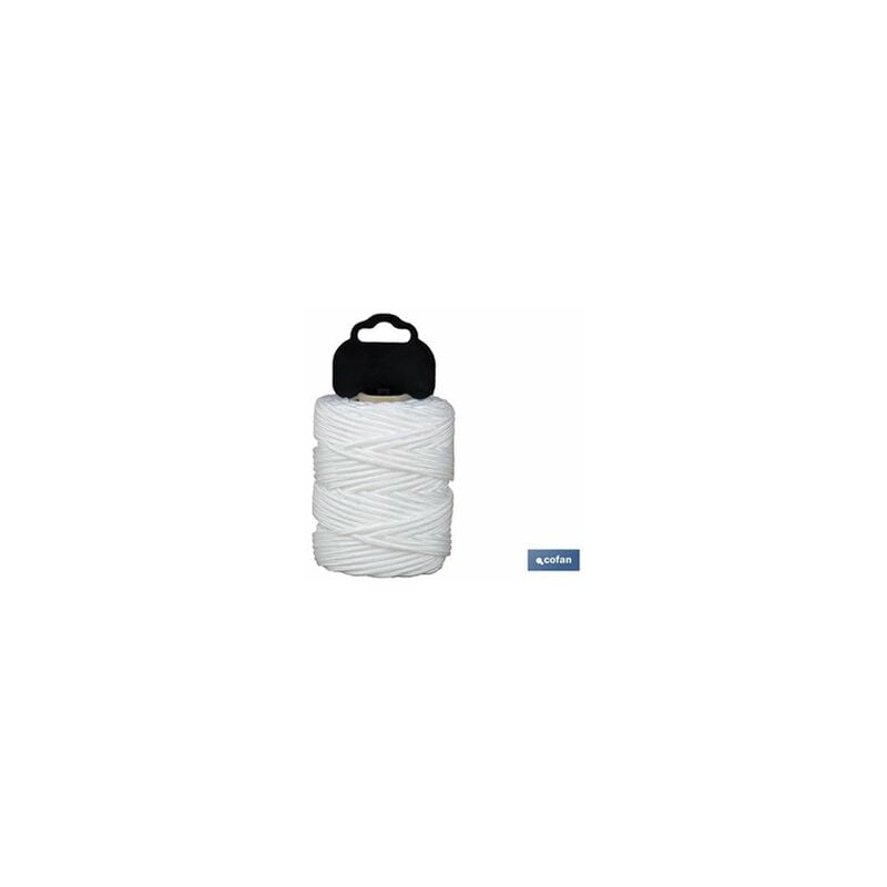 foto del prodotto blister treccia spessore tende 1 mm 100 mt bianco
