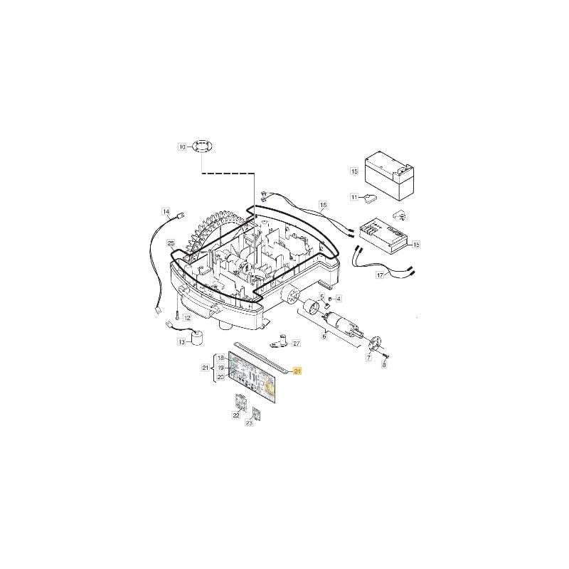 foto del prodotto blocca scheda robot tagliaerba modelli ar21200 originale stiga 1126 1240 01