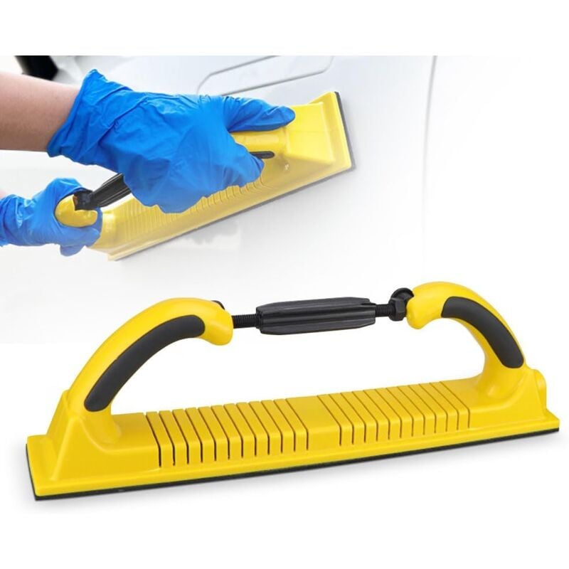 foto del prodotto blocco abrasivo flessibile a raggio regolabile per longboard, blocchi abrasivi flessibili, strumento di riparazione per blocchi abrasivi manuali