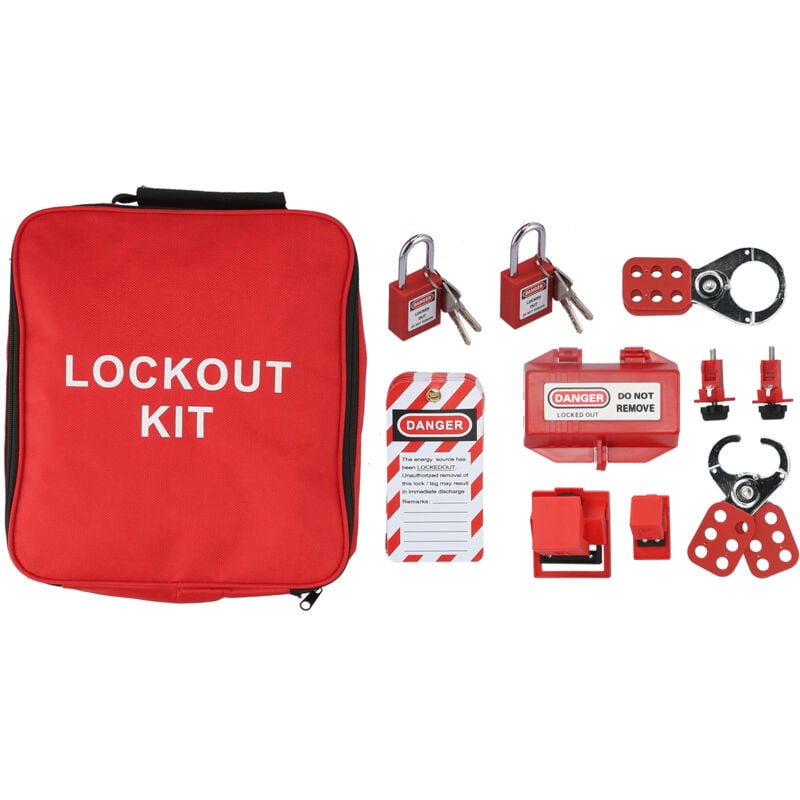 foto del prodotto blocco dell interruttore automatico, kit di blocco elettrico blocco di sicurezza con gancio industriale portatile