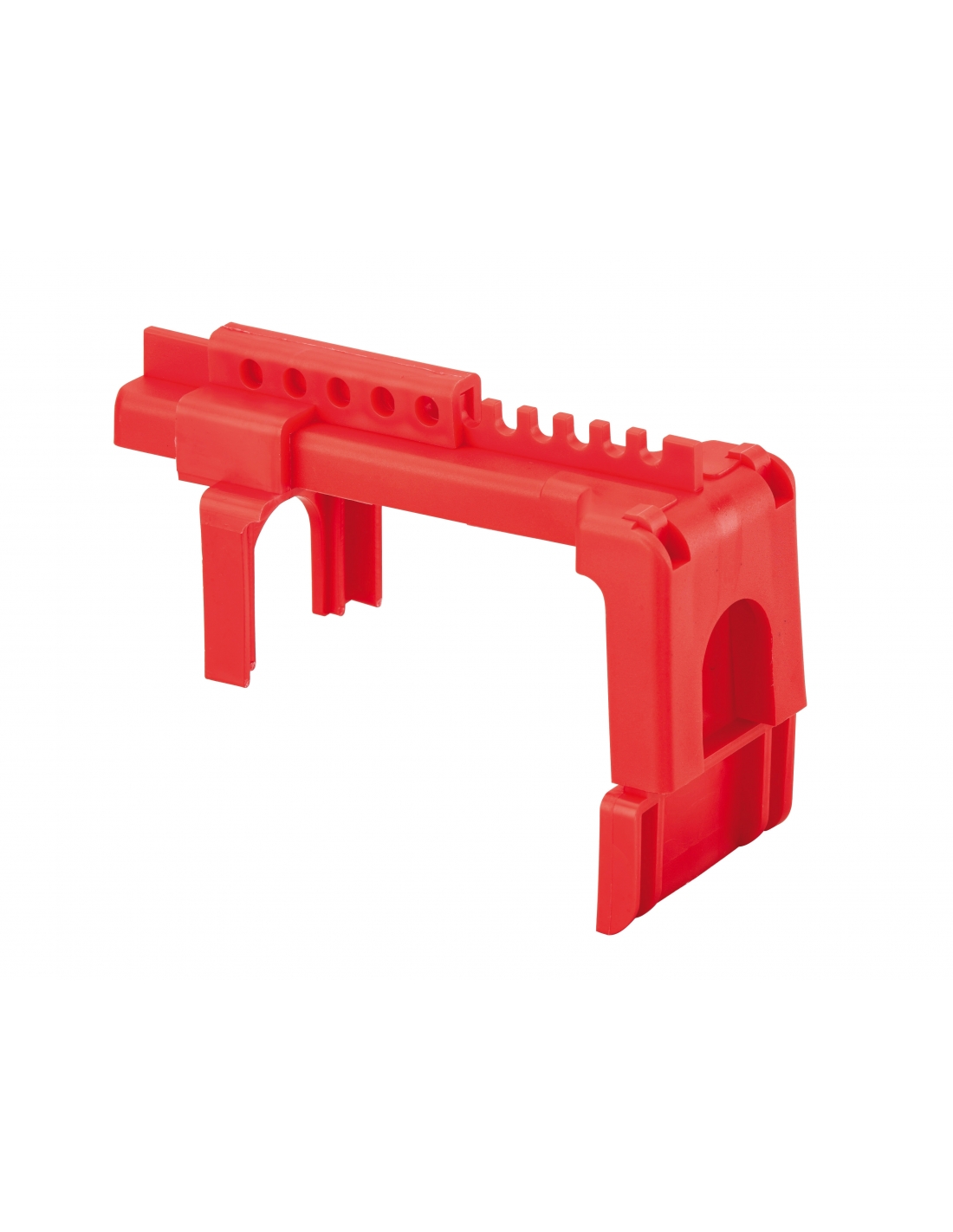 foto del prodotto blocco di sicurezza per valvola da 1 4 di giro, rosso, lucchettabile, lockout tagout loto thirard