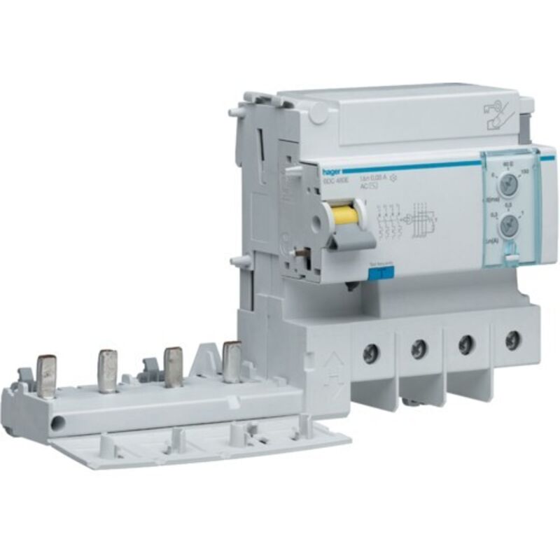 foto del prodotto blocco differenziale 125a 30ma ac fix4p hager cod. bdc480e 
