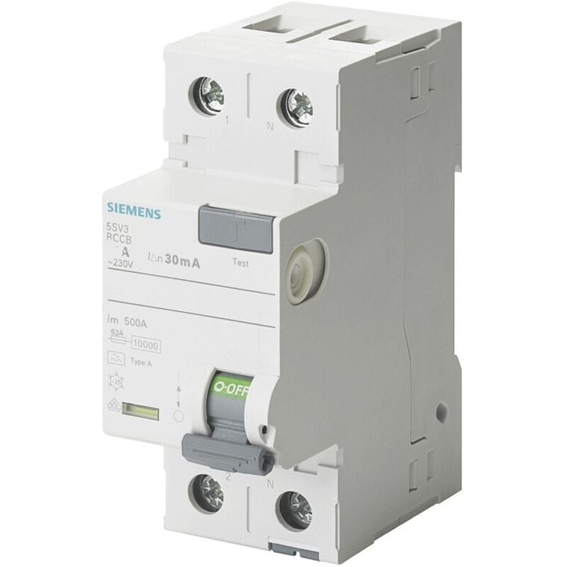 foto del prodotto blocco differenziale 2p 40a 30ma tipo ac 5sm2323-0 - siemens