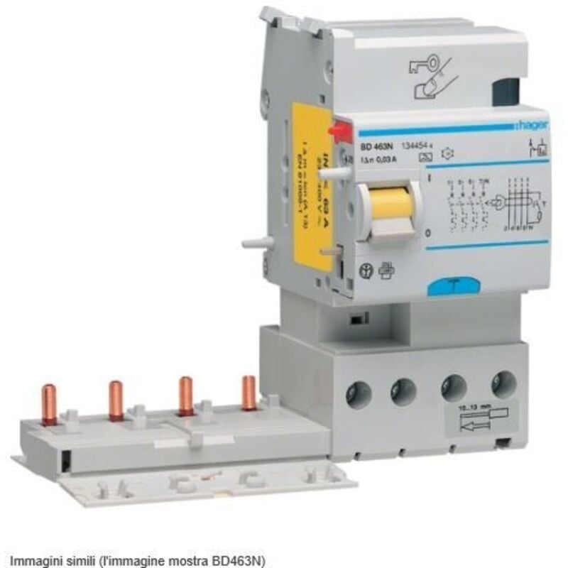 foto del prodotto blocco differenziale 4p 300ma 63a a 3m hager cod. bf463n 