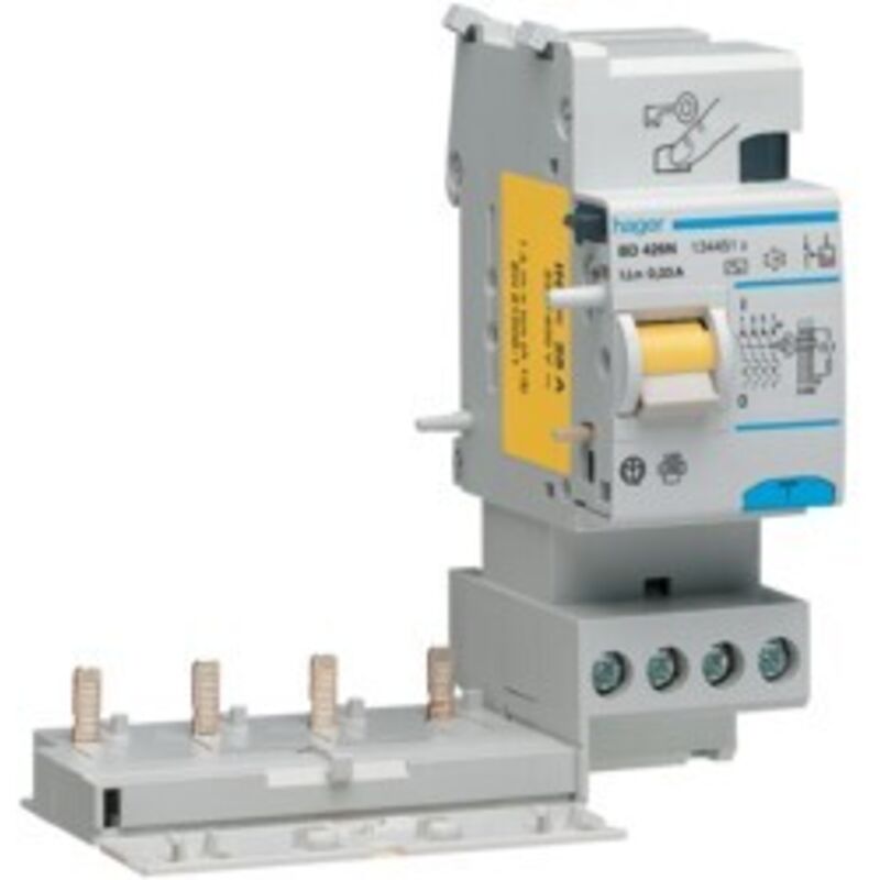 foto del prodotto blocco differenziale 4p 30ma 25a ac 2m hager cod. bd426n 