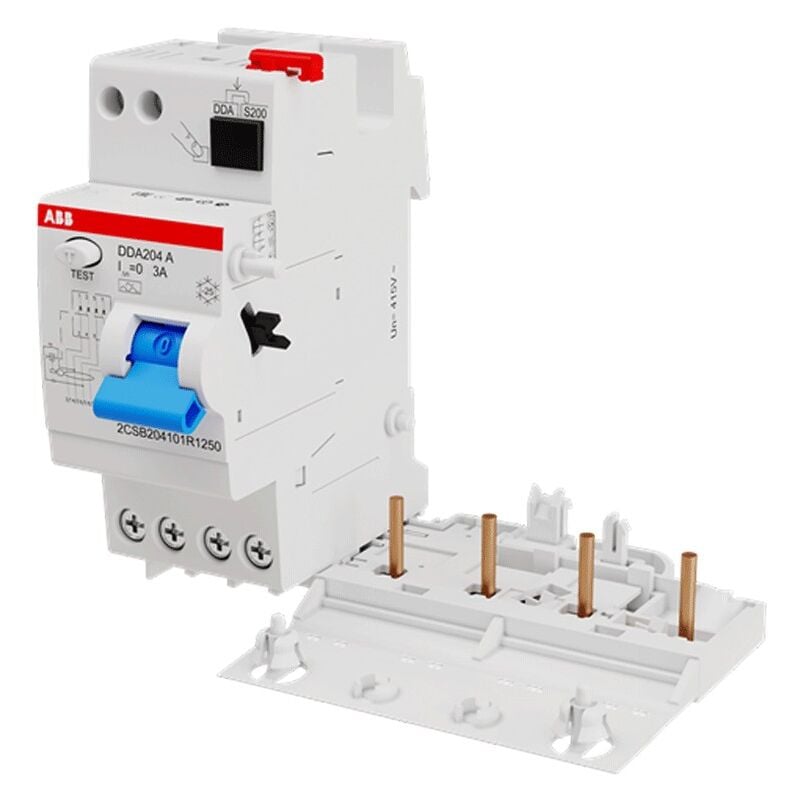 foto del prodotto blocco differenziale abb dda204 4p 40a 300ma tipo a 2 moduli b427987