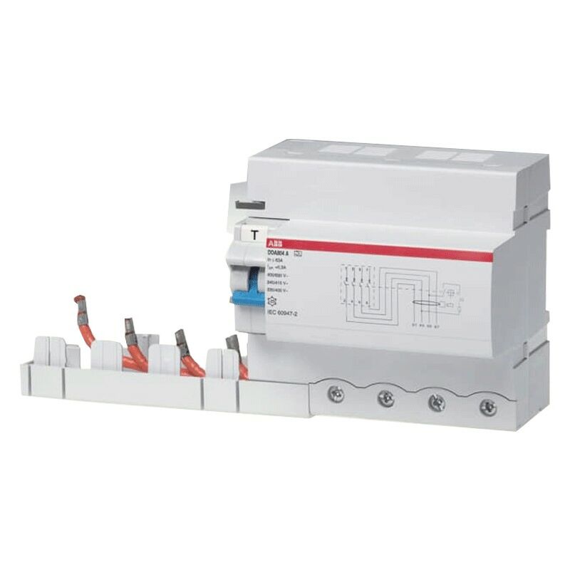 foto del prodotto blocco differenziale abb dda804 4p 100a 300ma tipo a 6 moduli b425475
