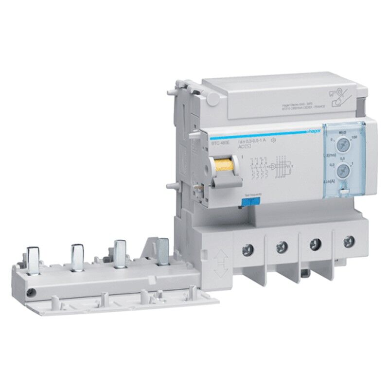 foto del prodotto blocco differenziale hager 4p 125a regolabile ac 6 moduli btc480e