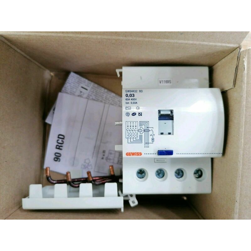 foto del prodotto blocco differenziale per interruttore magnetotermico 4m 4x63a gw94432 gewiss