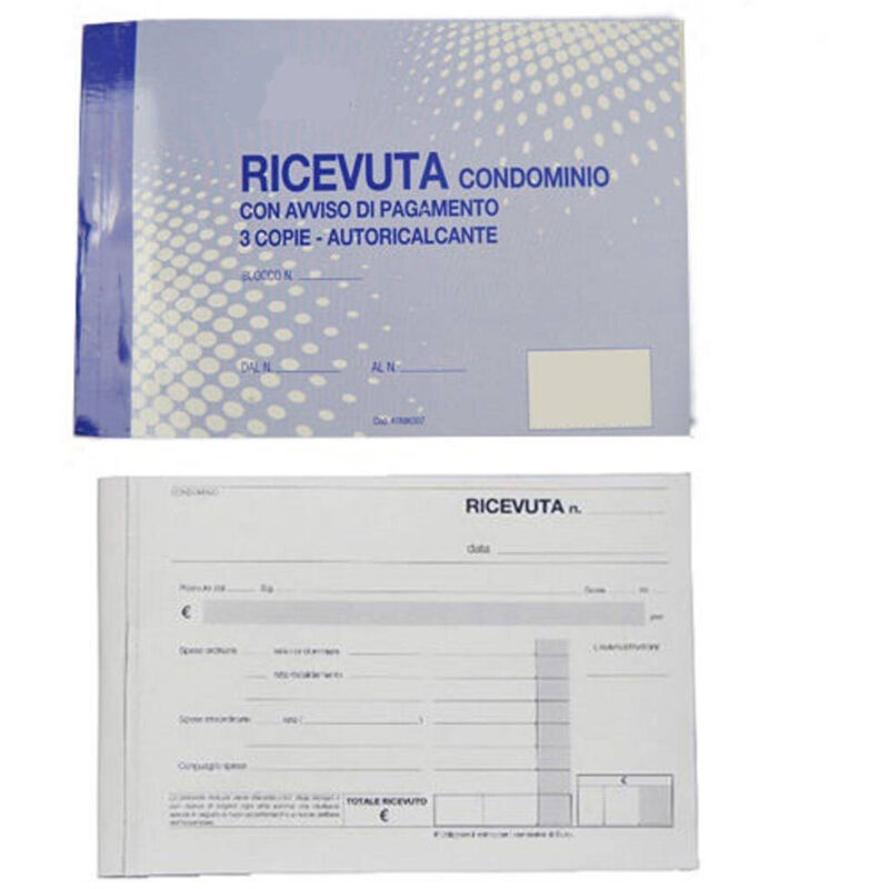 foto del prodotto blocco ricevuta condominio 3 copie autoricalcanti 50 mod. a6 ufficio cancelleria trade shop traesio