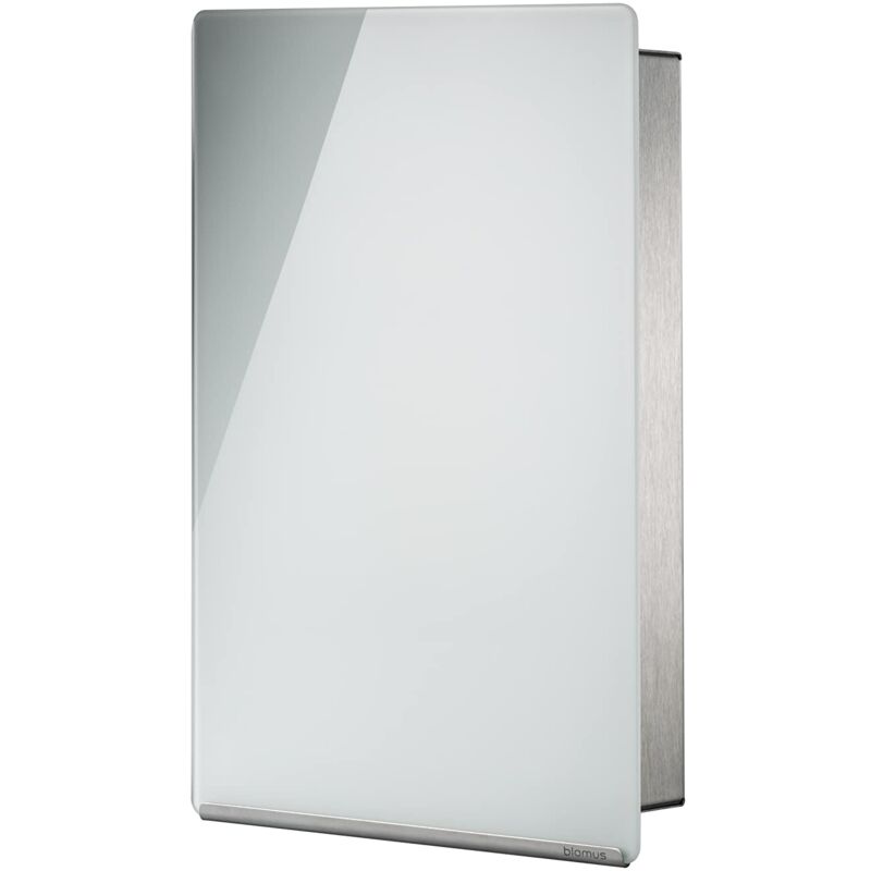 foto del prodotto blomus scatola portachiavi in vetro, lavagna magnetica, metallo, bianco, h 30 cm, b 20 cm, l 5 cm