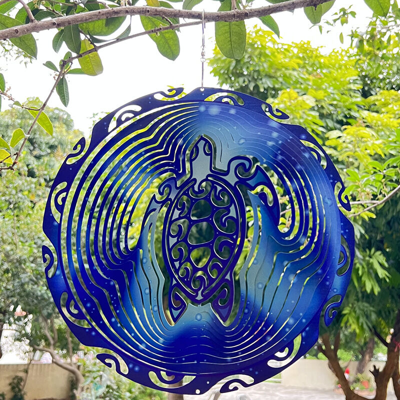 foto del prodotto blu campana del gabbiano, campana del gabbiano, giardino all aperto decorato, trib metalliche di gabbiani per giardini e cortili