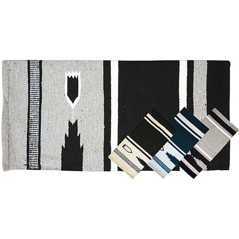 foto del prodotto blu nero rn1-lta - tappetino sottosella in tessuto navajo con fantasia 32 x32