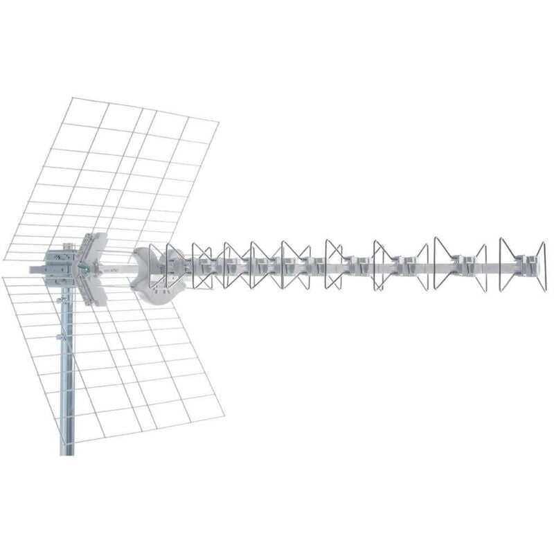foto del prodotto blu10hd 5g antenna biconica blu 10hd 700 banda uhf con connettore f, filtro 5g e 4g lte e riflettore a griglia217915 fracarro