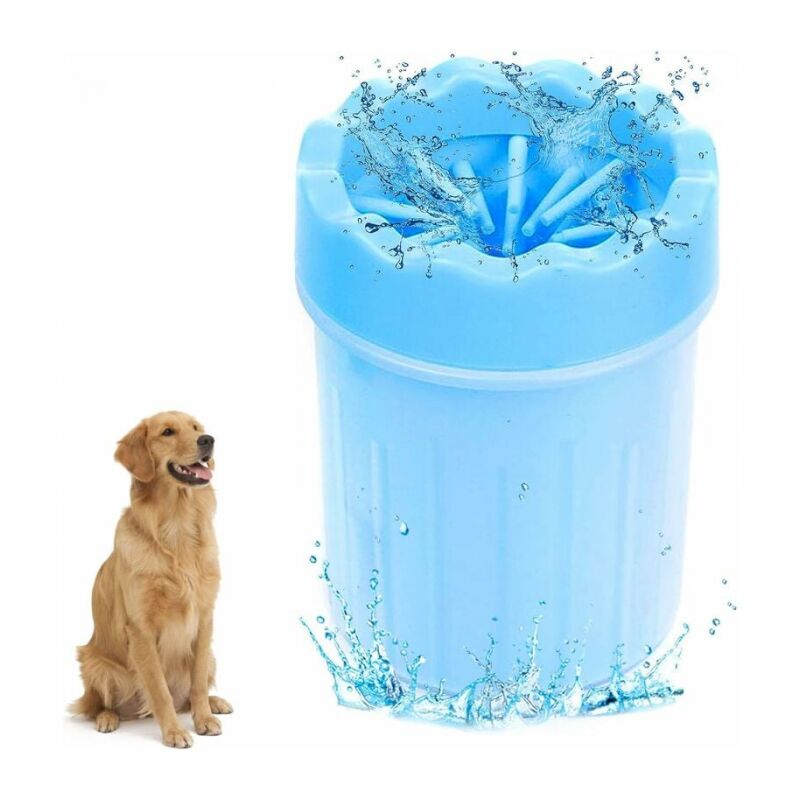 foto del prodotto blue dog paw cleaner, pulisci zampe portatile per cani, pulisci zampe per cani upgrade, pulisci zampe portatile per cani, spazzola per la pulizia