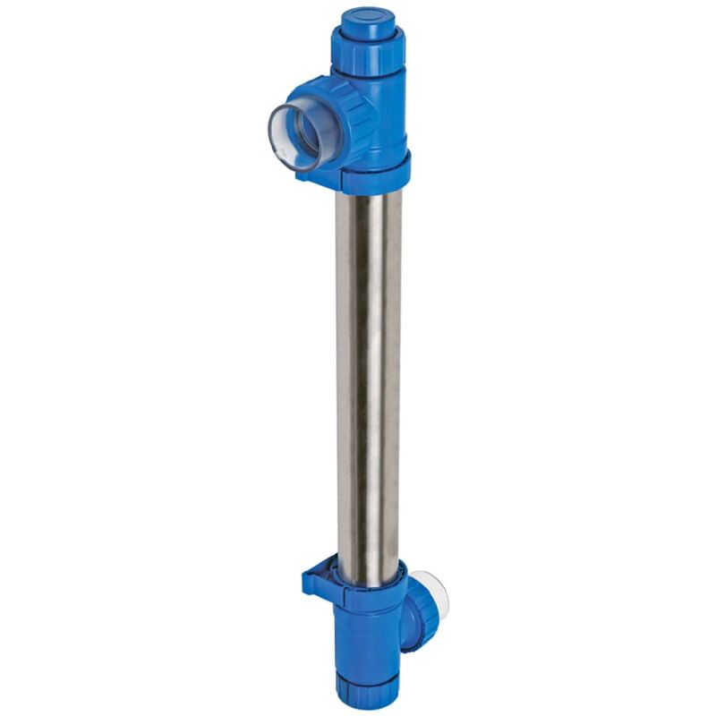 foto del prodotto blue lagoon tech uv c 75 watt, garantisce acqua limpida, capacit ottima della piscina 75.000 litri, portata consigliata 16 m3 all ora, portata