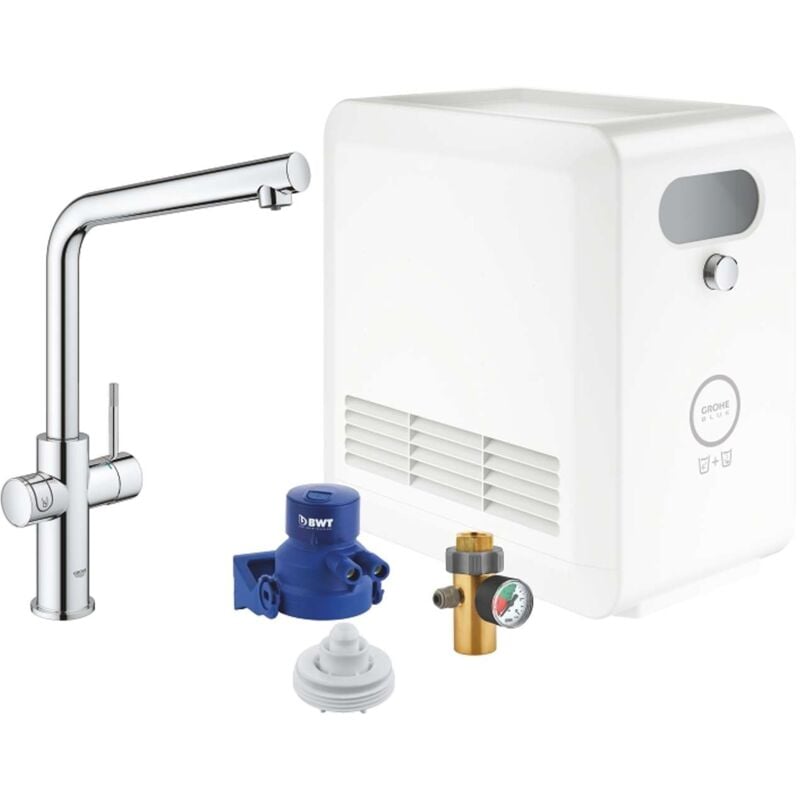 foto del prodotto blue professional miscelatore per lavello con sistema di filtraggio e refrigerazione, cromato 31347003 grohe
