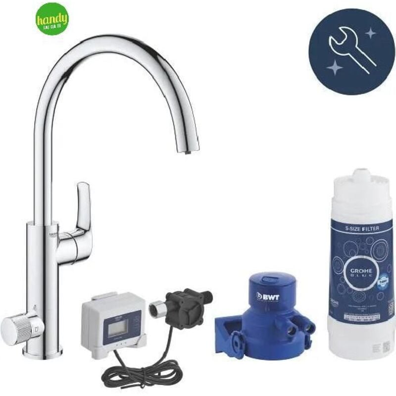 foto del prodotto blue pure baucurve starter kit con filtro a 5 fasi 30581000 - grohe