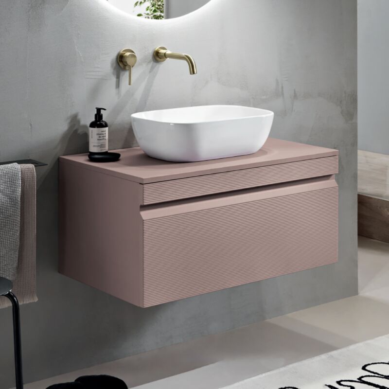 foto del prodotto bluelife cassetto sospeso portalavabo da bagno in pvc 100 cm rio rosa polvere
