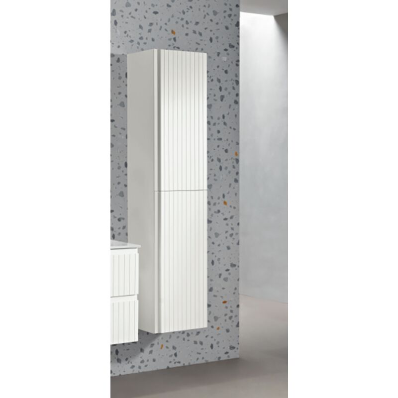 foto del prodotto bluelife colonna da bagno reversibile moderna artico a 2 ante bianco opaco
