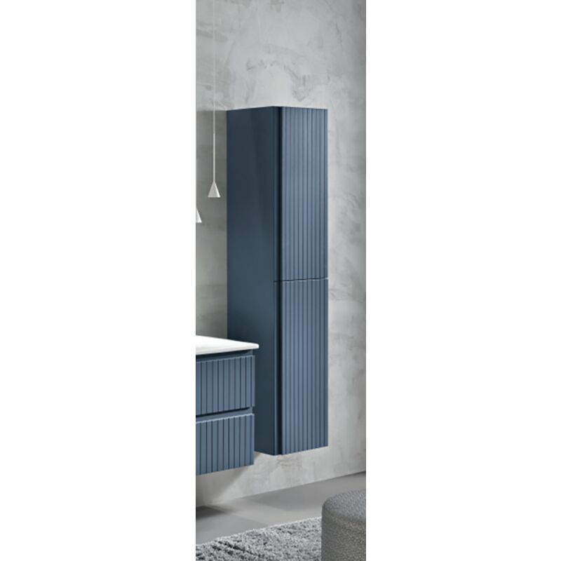 foto del prodotto bluelife colonna da bagno reversibile moderna artico a 2 ante blu