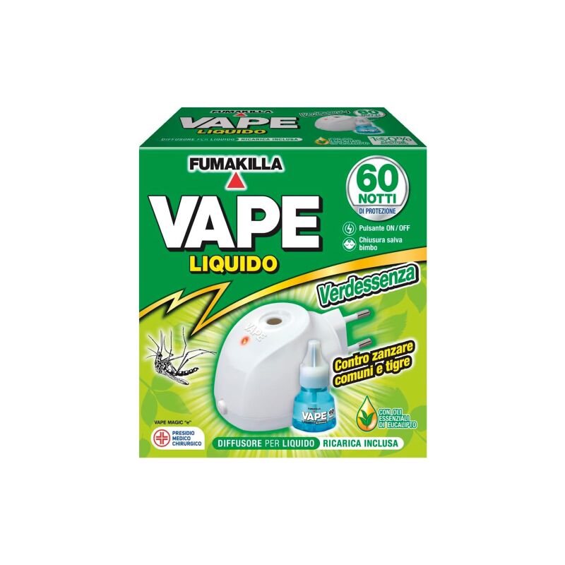 foto del prodotto blumen vape verde essenza 60 notti diffusore elettroemanatore ricarica liquido 36 ml