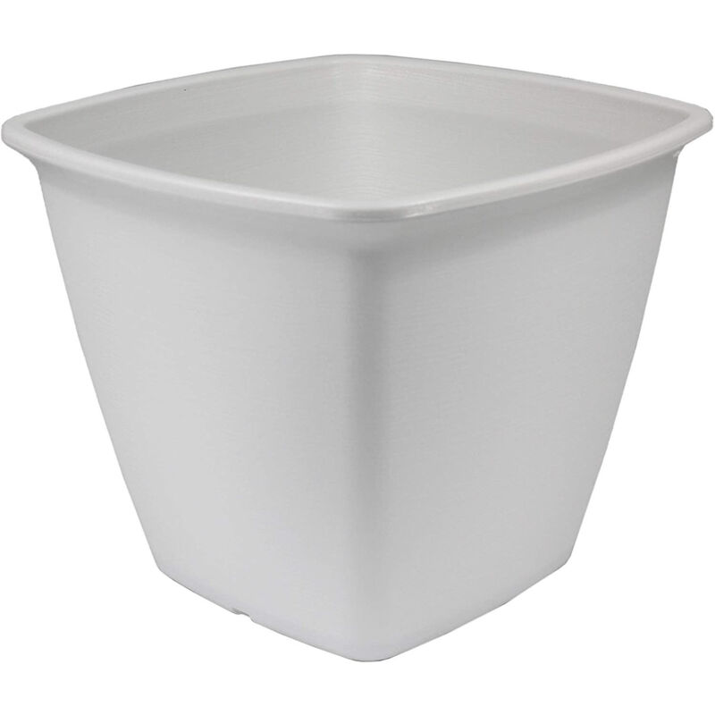 foto del prodotto blumentopf quadratischer bertopf mit wasserablauf reservierungssystem f r die gartenarbeit quadratischer blumentopf 360, wei iris ohyama