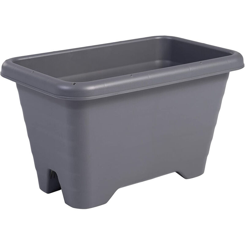 foto del prodotto blumentopf zum aufh ngen mit wasserablaufsystem f r die gartenarbeit air planter 450, grau iris ohyama
